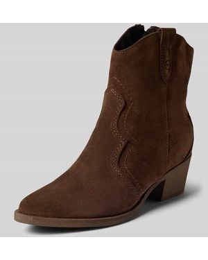 Tamaris Stiefeletten aus echtem Rindsleder - Braun