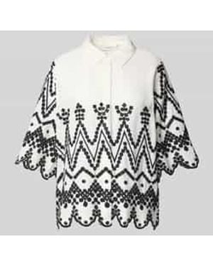 Cph Muse Blouse Met Stitchings En Blinde Knoopsluiting - Meerkleurig