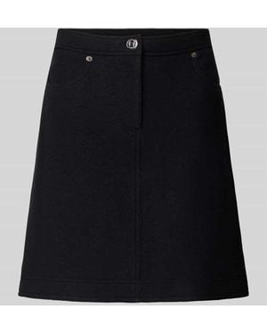 Marc Cain Gerader Mini-Rock aus reiner Schurwolle - Schwarz