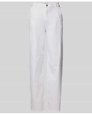Marc O' Polo Wide Leg Jeans Aus Baumwoll-Lyocell-Mix Modell 'Luma' - Weiß