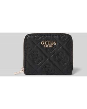 Guess Portemonnaie mit Label-Detail Modell 'ADELASIA' - Schwarz