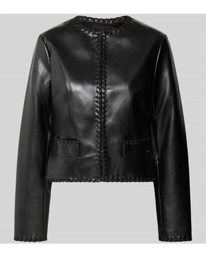 Guess Jacke in Leder-Optik Modell 'LEONTINE' - Schwarz