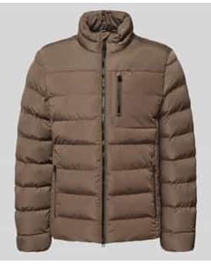 Geox Gewatteerd Jack Met Tweewegsritssluiting, Model 'Snake' - Bruin