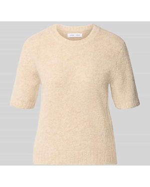 Samsøe & Samsøe Strickshirt mit Rundhalsausschnitt Modell 'JEANNE' - Natur