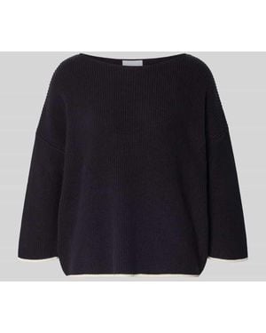 Comma, Strickpullover mit 3/4-Ärmel - Blau