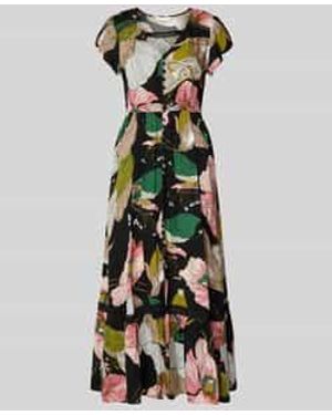 Apricot Maxi-Jurk Van Viscose Met V-Hals - Wit