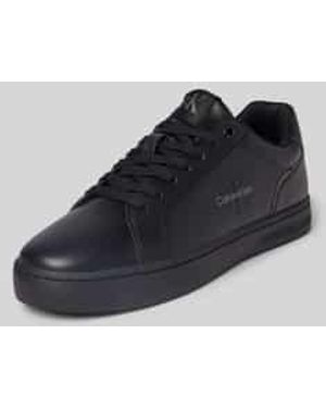 Calvin Klein Sneakers Met Labeldetails - Zwart