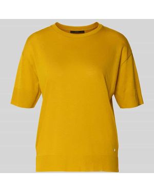Windsor. T-Shirt aus Lyocell-Baumwoll-Mix mit Rundhalsausschnitt - Gelb