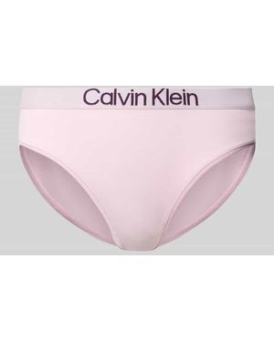 Calvin Klein Slip aus Baumwoll-Mix mit Label-Bund - Pink