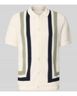 Lindbergh Cardigan mit Kentkragen und Knopfleiste - Weiß