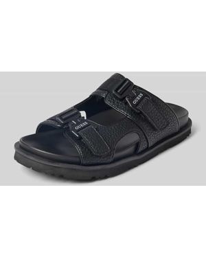 Guess Sandalen mit Label-Print Modell 'BAHAMAS' - Schwarz
