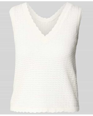 Pieces Regular Fit Pullunder aus reiner Baumwolle Modell 'SCOUT' - Weiß