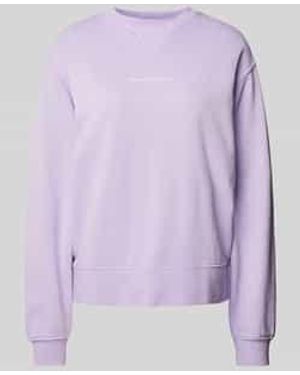 Marc O' Polo Sweatshirt Met Labelprint - Paars