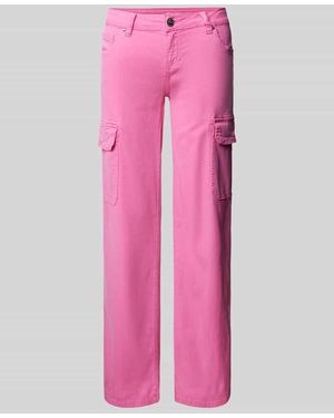 Blue Monkey Stoffhose Mit Aufgesetzten Taschen Modell 'Amy' - Pink