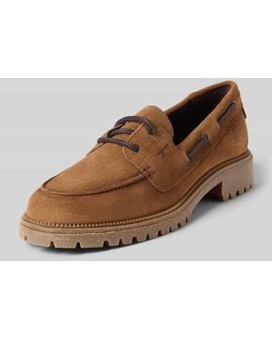 Tamaris Loafer aus echtem Leder - Braun