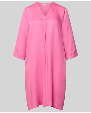 Lanius Knielanges Tunikakleid aus Lyocell - Pink