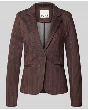Ichi Blazer aus Viskose-Mix mit Reverskragen Modell 'KATE' - Braun