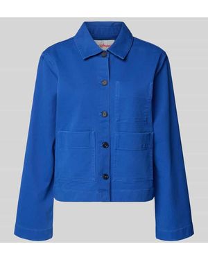 SELECTED Relaxed Fit Jeansjacke aus Bio-Baumwoll-Mix Modell 'HOTEL AMOUR' - Blau