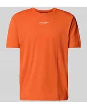 Marc O' Polo Regular Fit T-shirt Van Puur Katoen - Oranje