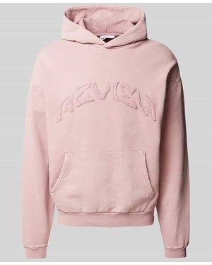 Review Hoodie mit Label-Detail - Pink