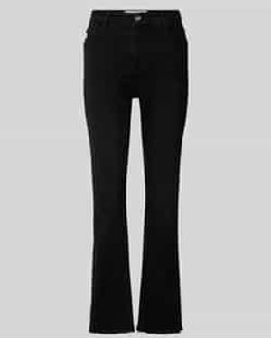 Goldgarn Kick Flare Fit Jeans Met Franjes - Zwart