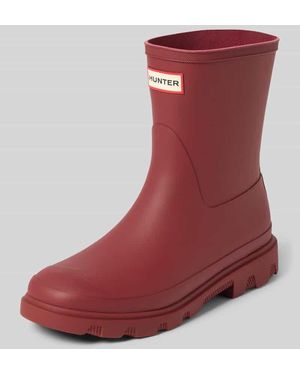 HUNTER Gummistiefel mit profilierter Sohle - Rot
