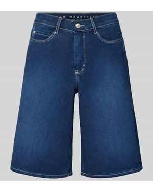 M·a·c Wide Leg Bermudas mit Eingrifftaschen Modell 'DREAM' - Blau