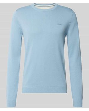 S.oliver Regular Fit Pillover aus reiner Baumwolle - Blau