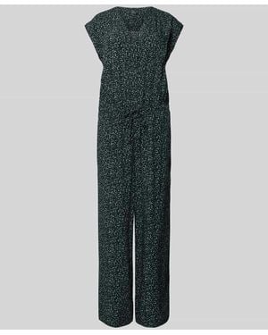 Opus Jumpsuit Mit V-Ausschnitt Modell 'Moneli City' - Grün