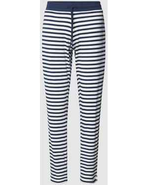 Mey Pyjama-Hose mit Streifenmuster - Blau