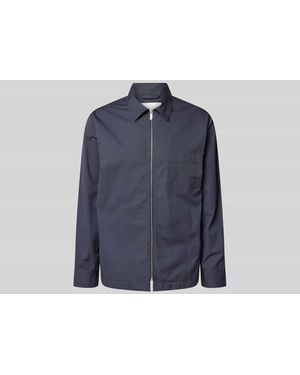 Closed Hemdjacke Mit Umlegekragen - Blau