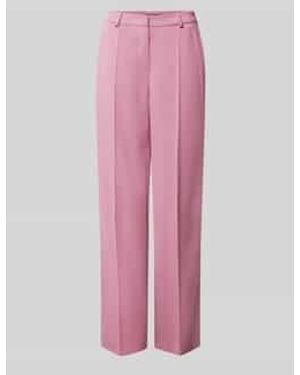 Swing Straight Leg Stoffen Broek Met Persplooien - Roze