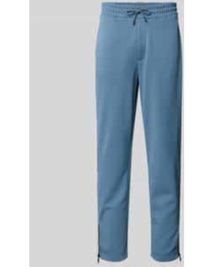 HUGO Relaxed Fit Joggingbroek Met Galonstrepen, Model 'Dolos' - Blauw