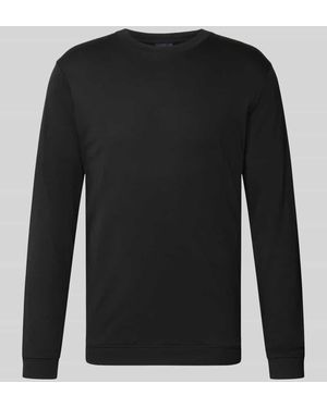 RAGMAN Regular Fit Longsleeve aus reiner Baumwolle Modell 'Pima' - Schwarz