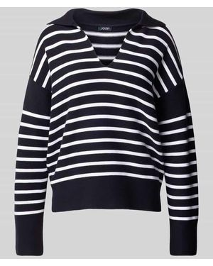 Joop! Strickpullover Mit V-Ausschnitt - Blau