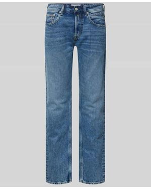 Replay Straight Fit Jeans Im 5-Pocket-Design Modell 'Grover' - Blau