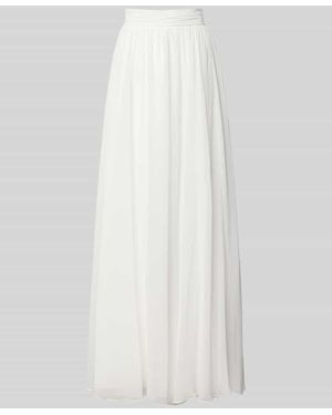 Luxuar Maxirock aus Chiffon mit Reißverschluss - Weiß