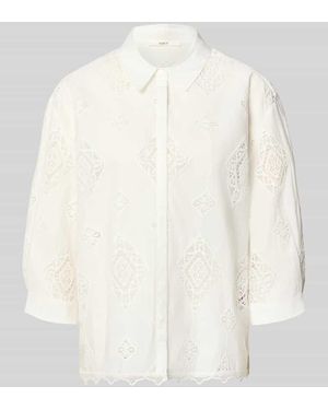 Ba&sh Regular Fit Bluse mit Häkelspitze Modell 'MURIEL' - Weiß
