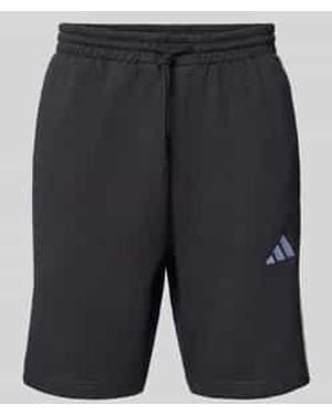 adidas Regular Fit Sweatshorts Met Labelstitching - Blauw
