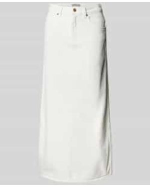 Essentiel Antwerp Jeansrok Met Loopsplit - Wit