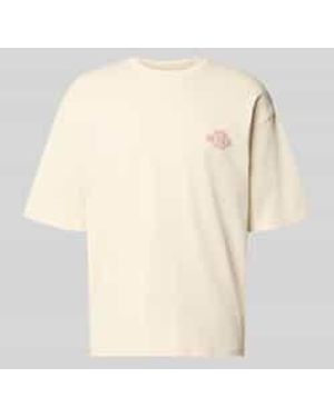 Review Oversized T-Shirt Met Print Op De Achterkant - Naturel