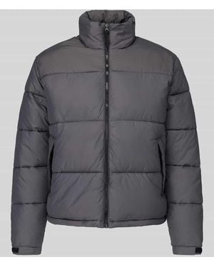 Only & Sons Regular Fit Steppjacke mit hohem Stehkragen Modell 'ONSMAVERICK' - Grau