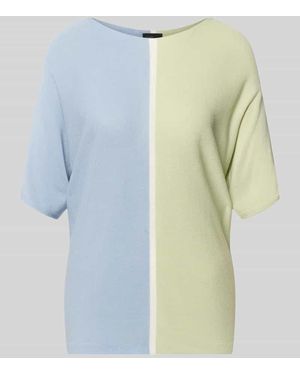 S.oliver Boxy Fit Strickpullover aus reiner Viskose - Blau