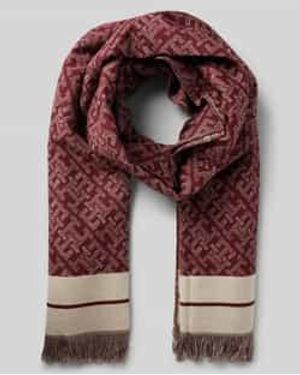 Tommy Hilfiger Sjaal Met Rafels - Rood