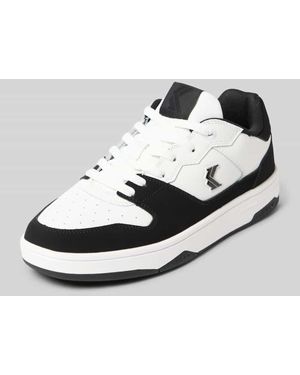 Karlkani Ledersneaker mit Label-Details - Mettallic