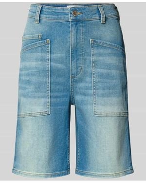 Marc O' Polo Boyfriend Fit Jeansshorts aus Baumwoll-Mix - Blau