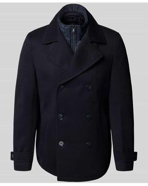 Mcneal Mantel im Double-Layer-Look - Blau