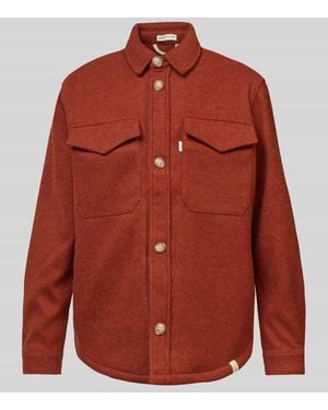 COLOURS & SONS Regular Fit Hemdjacke Mit Brusttaschen - Rot
