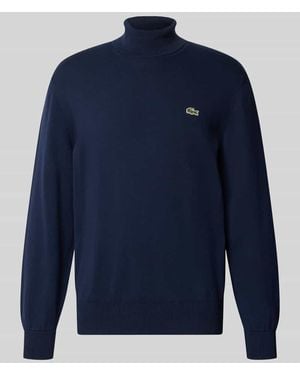 Lacoste Regular Fit Pullover aus reiner Baumwolle - Blau