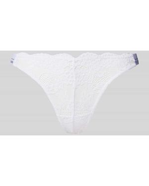 Guess String Mit Spitzenbesatz Modell 'Jane' - Weiß